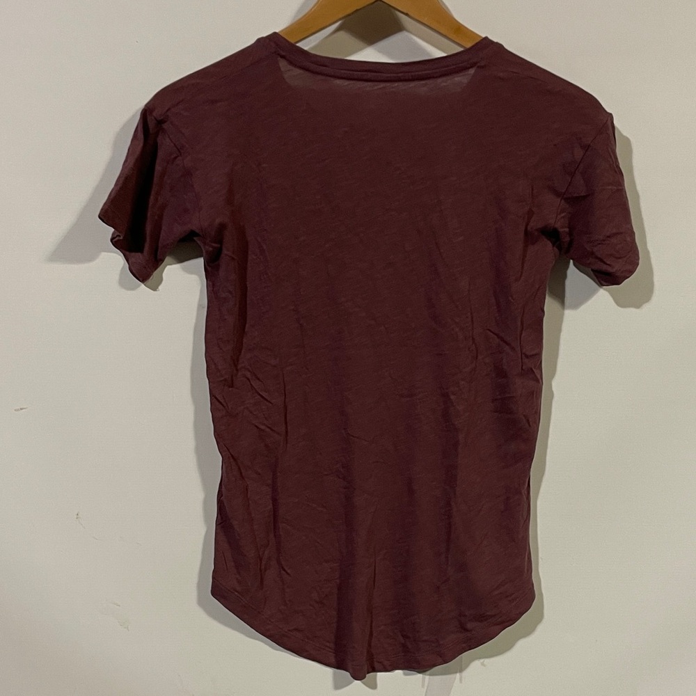 Madewell Deep Burgundy Short Sleeve Tee - Picture 3 of 3